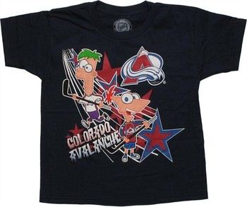 Disney Phineas and Ferb Colorado Avalanche Juvenile T-Shirt