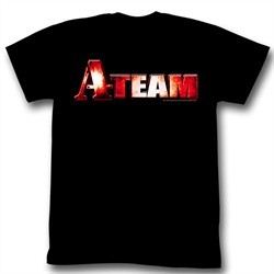 A-Team Shirt A Logo Adult Black Tee T-Shirt