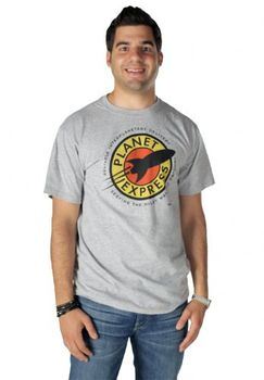 Futurama Planet Express Logo Heather Gray Adult T-shirt Tee