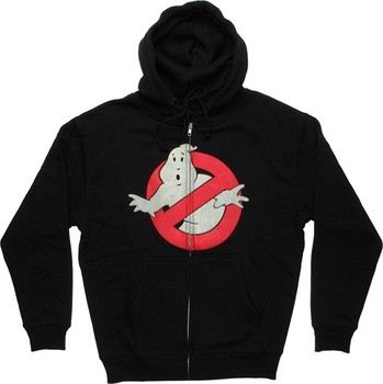 Ghostbusters Classic Logo Full Zipper Hooded Sweatshirt