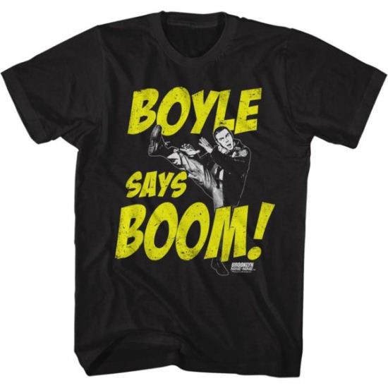Brooklyn Nine-Nine Shirt Boyle Says Boom Black T-Shirt