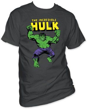 The Incredible Hulk Stance Charcoal Adult T-Shirt