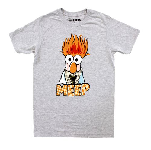 The Muppets Beaker Meep Adult Men's Gray T-shirt