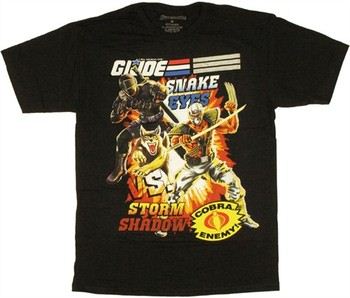 GI Joe Ninjas Snake Eyes vs Storm Shadow T-Shirt Sheer