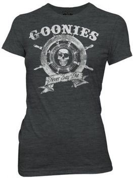 The Goonies Captain's Wheel Charcoal Juniors T-shirt Tee