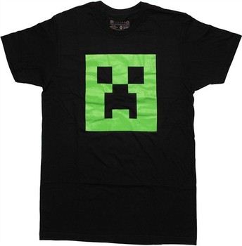 Minecraft Glow Creeper Face T-Shirt