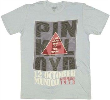 Pink Floyd Dark Side of the Moon Munich Germany 1973 T-Shirt Sheer