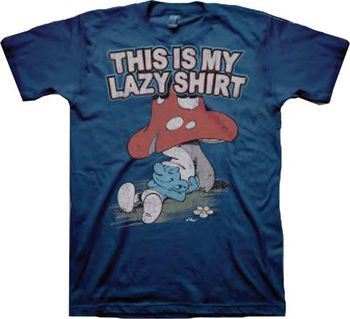The Smurfs NAVY This is My Lazy Shirt Adult T-shirt