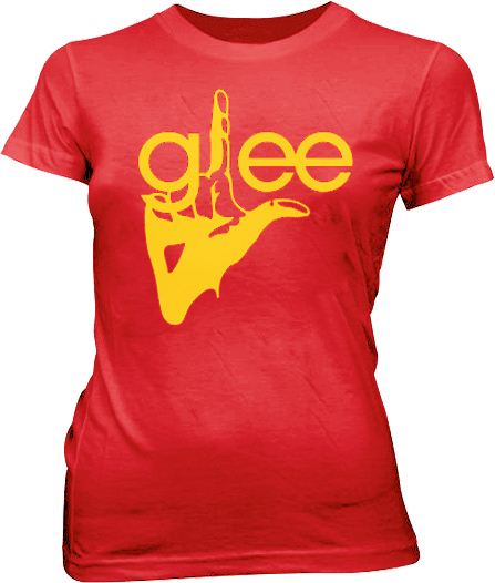 Glee TV Show Logo Join the Club Red Juniors T-shirt