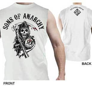Sons of Anarchy Reaper Crew Muscle White Men's Sleeveless T-shirt