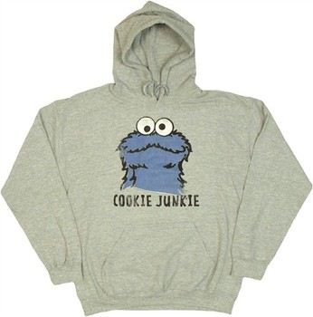 Sesame Street Cookie Monster Cookie Junkie Pullover Hooded Sweatshirt