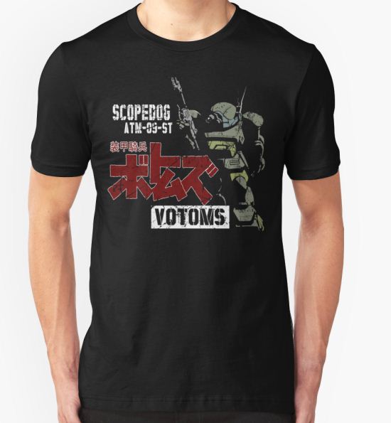 CLASSIC RETRO JAPAN ANIME MANGA ARMORED TROOPER VOTOMS SCOPEDOG ROBOT SOLDIER T-Shirt by Realmendesign T-Shirt