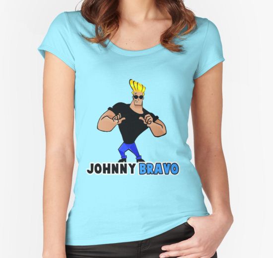 johnny bravo Women's Fitted Scoop T-Shirt by bernandes T-Shirt
