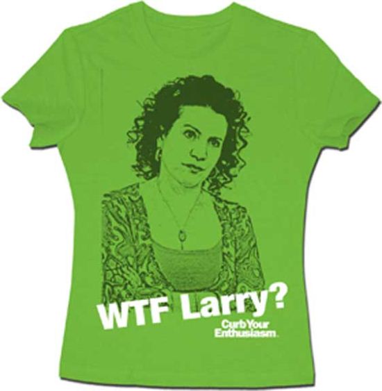 Curb Your Enthusiasm T-shirt Susie Wtf Larry Juniors Green Tee