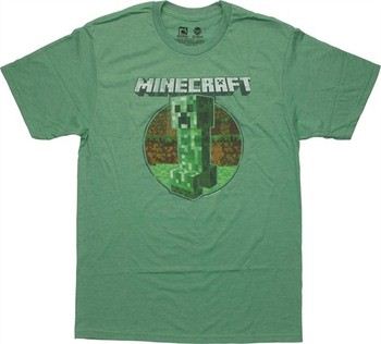 Minecraft Retro Creeper Green T-Shirt