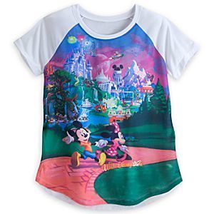 Mickey and Minnie Mouse Sublimated Ink Storybook Tee for Women - Walt Disney World