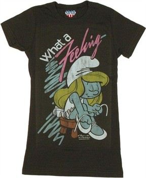 Smurfs Smurfette What a Feeling Baby Doll Tee by JUNK FOOD