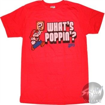 Nintendo Super Mario Whats Poppin T-Shirt Sheer