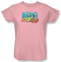 Beverly Hills 90210 Ladies T-shirt TV Show Beach Babes Pink Tee Shirt