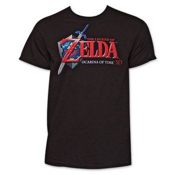 The Legend of Zelda Ocarina Of Time Logo TShirt - Black