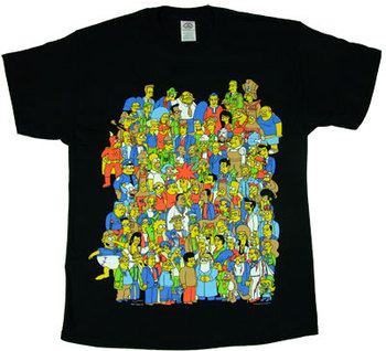 Simpsons Group With Glowing Homer - Simpsons T-shirt