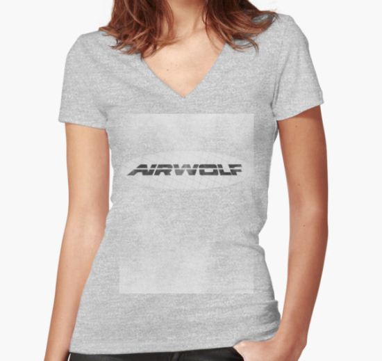 Airwolf Retro II Women's Fitted V-Neck T-Shirt by CJSDesign T-Shirt