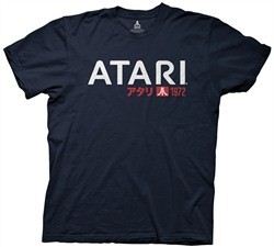 Atari Shirt 1972 With Kanji Adult Navy Tee T-Shirt