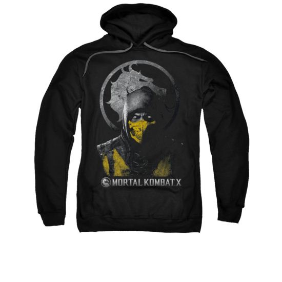 Mortal Kombat Hoodie Scorpion Black Sweatshirt Hoody