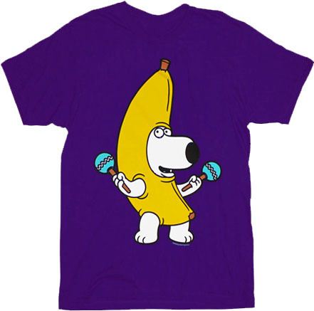 Family Guy Brian Banana Costume Purple Mens T-Shirt