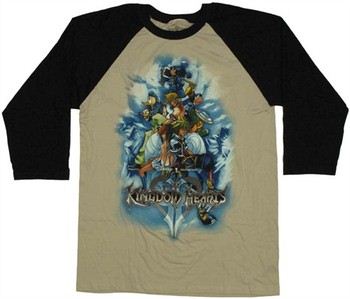 Kingdom Hearts Group Raglan Sleeve T-Shirt