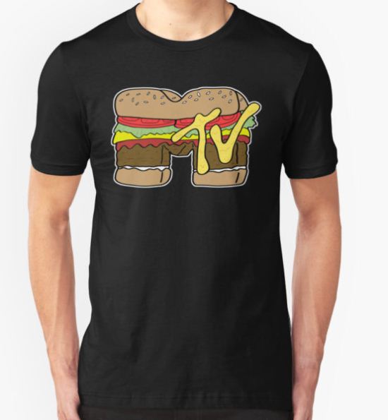 MTV Burger Logo T-Shirt by bruceperdew T-Shirt