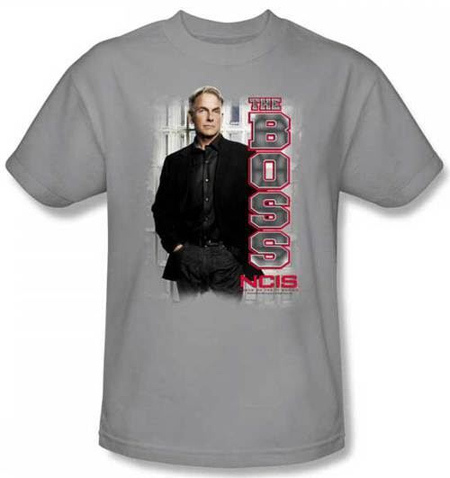 NCIS The Boss Gibbs Silver Gray Mens T-shirt