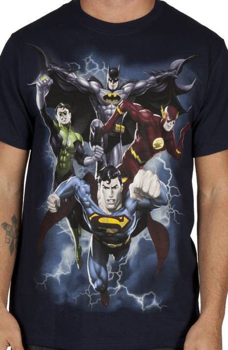 T Shirt DC Comics Batman Flash Green Lantern Superman 