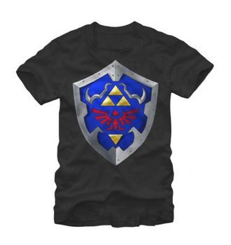 Nintendo The Legend of Zelda Simple Shield Adult Black T-Shirt
