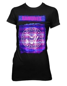 The Ramones Bright Plaid Seal Women's T-Shirt