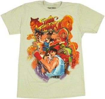 Capcom Street Fighter 2 Box Art T-Shirt Sheer