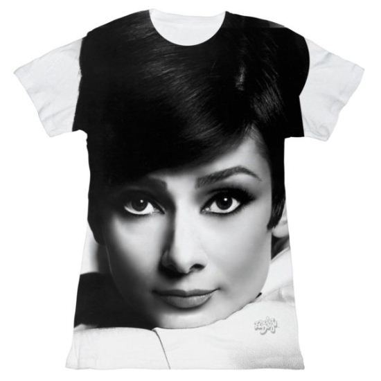Audrey Hepburn Shirt Juniors All Over Sublimation Tee T-Shirt