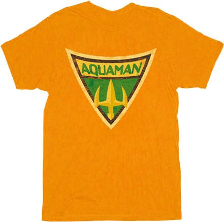 Aquaman Shield from Batman: The Brave And the Bold Orange Adult T-shirt