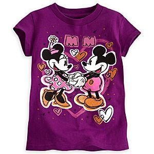 Mickey and Minnie Mouse Tee for Girls