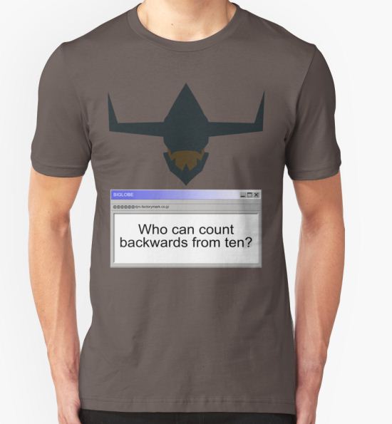 ‘Digimon- Who can count backwards from ten?’ T-Shirt by Alex Griffiths T-Shirt