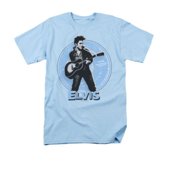 Elvis T-shirt - 45 RPM Classic - Light Blue