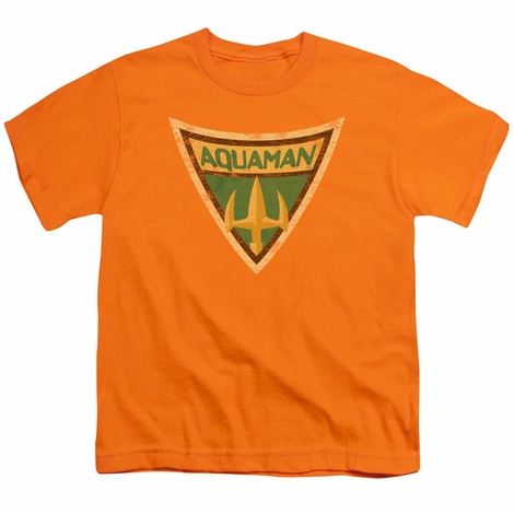 Aquaman Shield Youth T Shirt