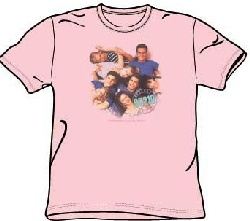 Beverly Hills 90210 T-shirt Gang In Logo Adult Pink Tee Shirt