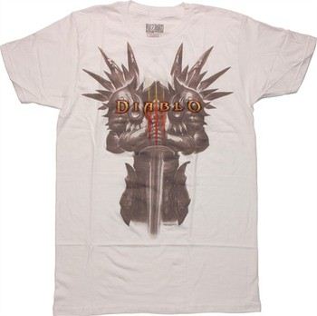 Diablo 3 Tyrael Stance White T-Shirt
