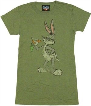 Looney Tunes Bugs Bunny Carrot Baby Doll Tee by JUNK FOOD