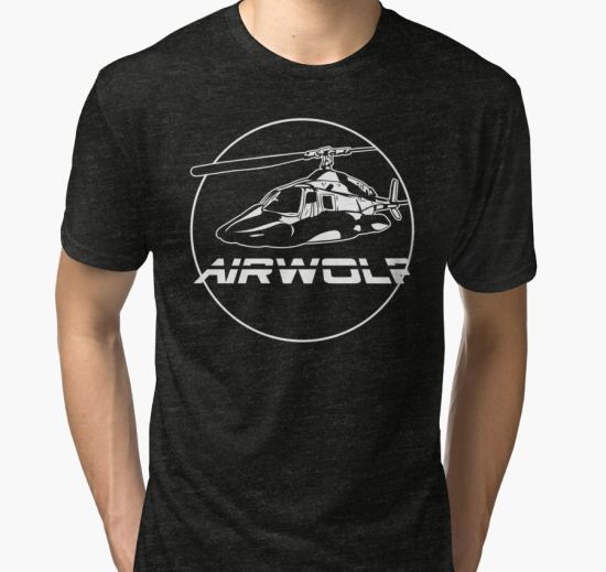 Airwolf Chopper Tri-blend T-Shirt by samepol T-Shirt