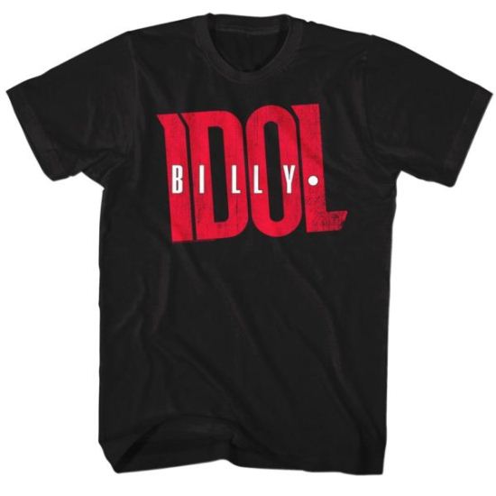 Billy Idol Shirt Idologo Black Tee T-Shirt