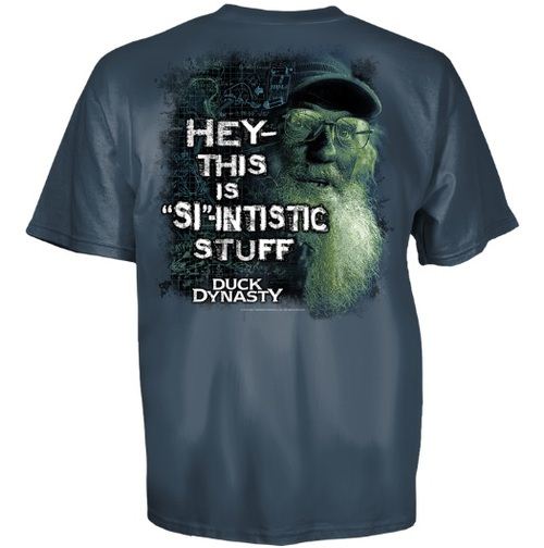 Duck Dynasty Hey This is Si-intistic Stuff Adult Navy Blue T-shirt