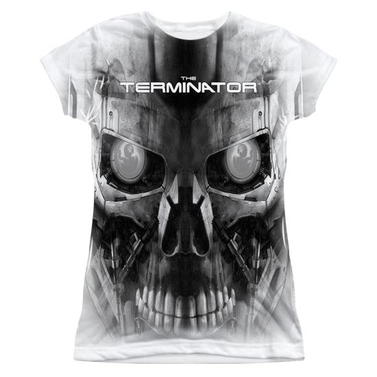 Terminator Endoskeleton Face Sublimation Juniors Shirt
