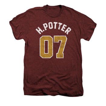 Harry Potter 07 Adult Premium Brick Heather T-Shirt from Warner Bros.